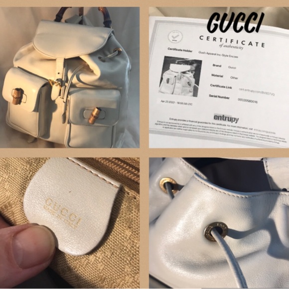GUCCI BACKPACK REDUCED FROM $3475, NOW $1200, ALREADY AUTHENTICATED - Picture 1 of 16